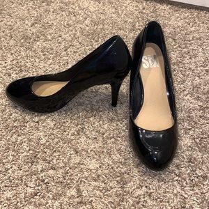 Nordstrom black leather pump/heels